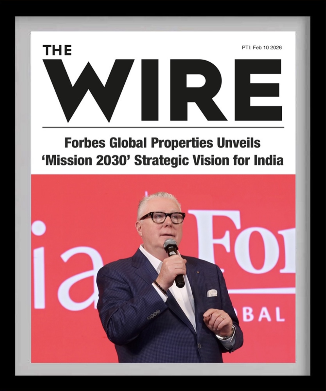 The Wire press coverage of Forbes Global Properties Mission 2030 announcement